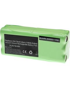 Libero (M606) en Spider (M607) Ni-MH 800mAh/14.4V Plus.Parts Accu voor Dirt Devil