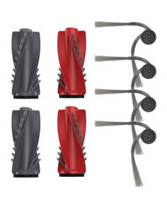 Roborock Qrevo Curv, Edge and Saros 10(R) Brush Set (2+4-Pack, Plus.Parts® alternative to 8.02.0363/8.02.0372)