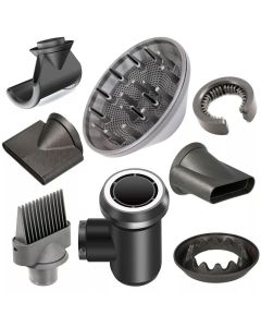 Dyson Supersonic and Airwrap Attachments (7 Pieces + Adapter, Plus.Parts®)