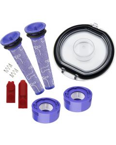 Conjunto de Reparación y Mantenimiento para Dyson V7 y V8 (Filtros, Tapa del Contenedor, Botones de Liberación Rápida)
