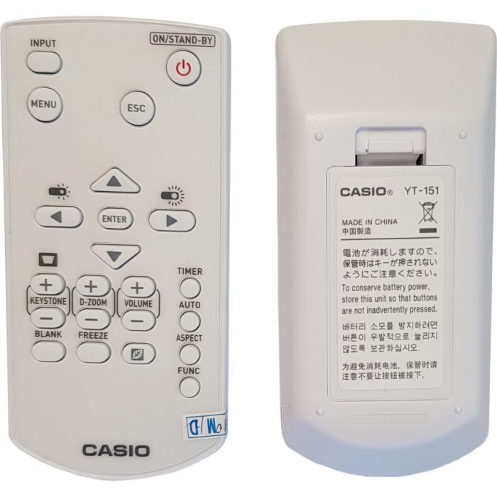 Remote Control Suitable for CASIO XJ F100W Replaces YT 151