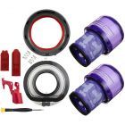 Set di Riparazione e Manutenzione per Dyson V11 e V15 (Filtri, Coperchio del Contenitore, Anello di Tenuta Superiore, Pulsanti di Rilascio Rapido, Blocco dell'Interruttore di Accensione)