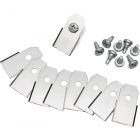 9x Replacement Blades for Husqvarna Automower and Gardena Robot Mowers (0.75mm/Steel)